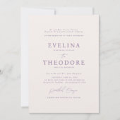 Parker feierliche Hochzeit Einladung (Vorderseite)