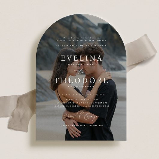 Parker Formal Foto Hochzeit Einladung