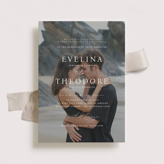 Parker Formal Foto Hochzeit Einladung