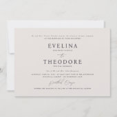 Parker Formal Landsape Hochzeit Einladung (Vorderseite)