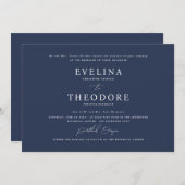 Parker Formal Landsape Hochzeit Einladung (Vorne/Hinten)