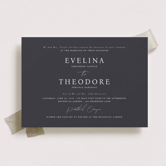 Parker Formal Landsape Hochzeit Einladung