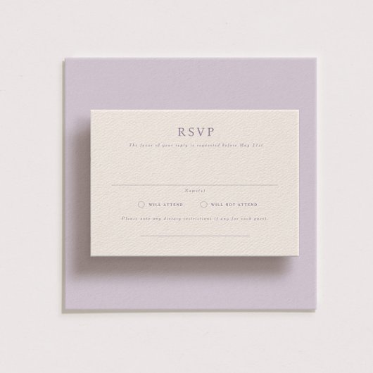 Parker Formal Landscape Wedding RSVP Card Einladung