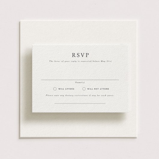 Parker Formal Landscape Wedding RSVP Card Einladung