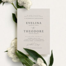 Parker Formal Portrait Wedding Invitation