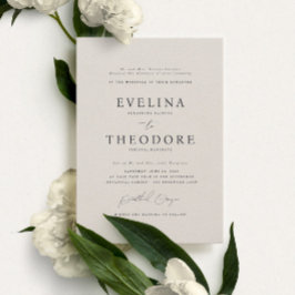 Parker Formal Portrait Wedding Invitation Einladung