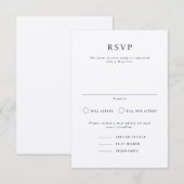 Parker Formal Portrait Wedding RSVP Card Einladung (Vorne/Hinten)