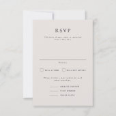 Parker Formal Portrait Wedding RSVP Card Einladung (Vorderseite)