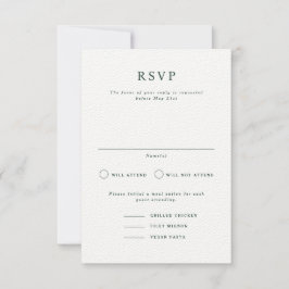 Parker Formal Portrait Wedding RSVP Card Einladung