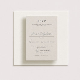 Parker Formal Portrait Wedding RSVP Card Einladung