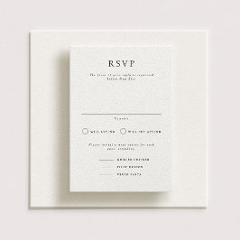Parker Formal Portrait Wedding RSVP Card Einladung