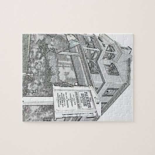 Parker Haus-Skizze - Jersey-Ufer Puzzle (Horizontal)