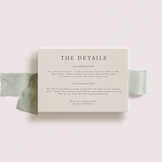 Parker Landscape Wedding Details Card Einladung