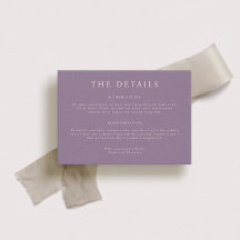 Parker Landscape Wedding Details Card