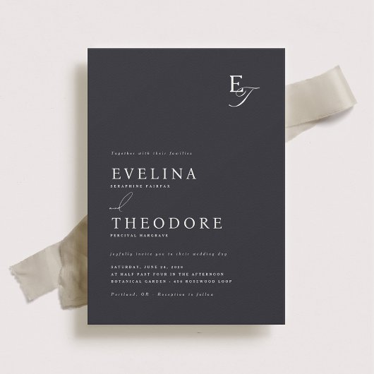 Parker Monogram Wedding Einladung