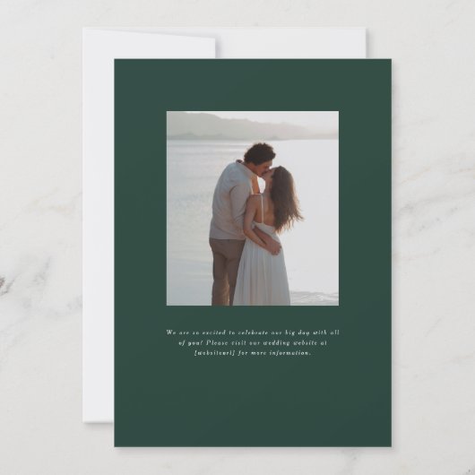 Parker Monogram Wedding Einladung (Rückseite)