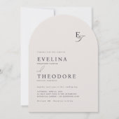 Parker Monogram Wedding Einladung (Vorderseite)