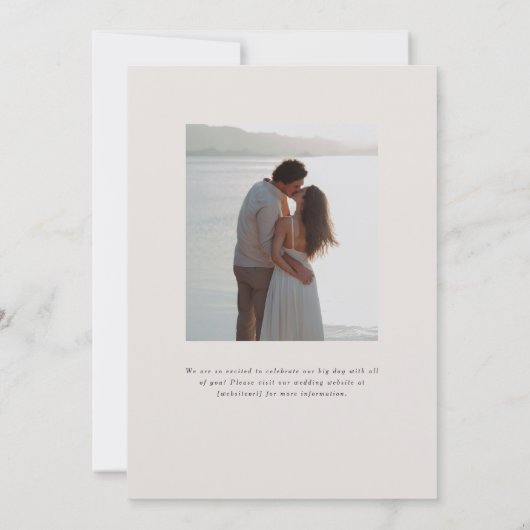 Parker Monogram Wedding Invitation Einladung (Rückseite)