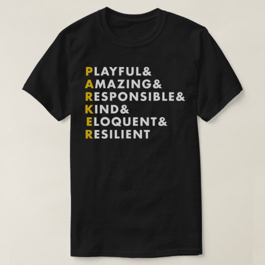 Parker Personalisiert Name Gift T-Shirt (Design vorne)