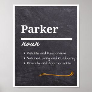 Parker, Personalisierter Name des Jungen Poster