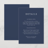 Parker Portait Wedding Details Card Einladung (Vorne/Hinten)