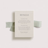 Parker Portait Wedding Details Card Einladung