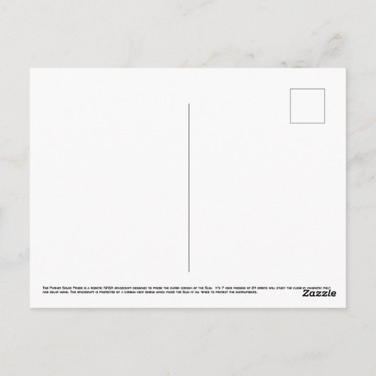 Parker Solar Probe Spacecraft Postkarte (Rückseite)