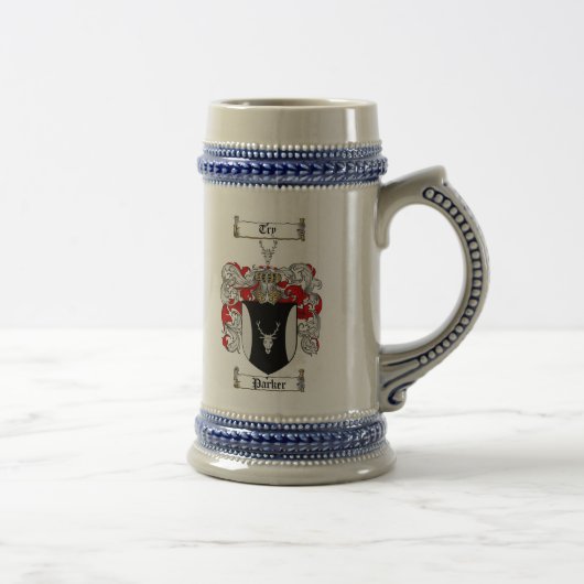 Parker Wappen Stein Bierglas (Rechts)