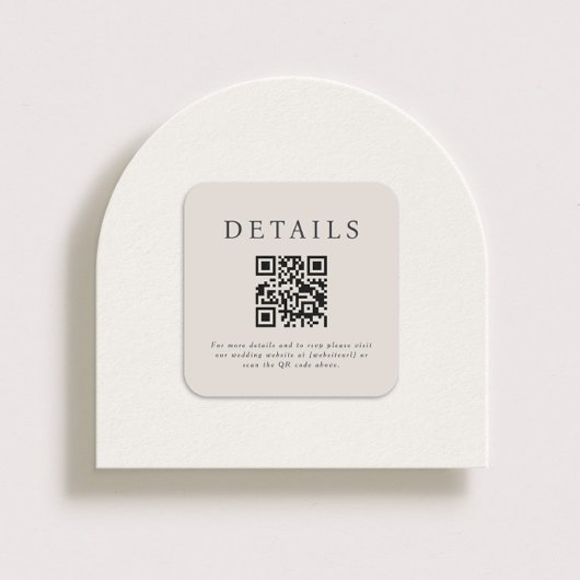 Parker Wedding QR Code Quadratischer Aufkleber