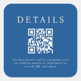 Parker Wedding QR Code Quadratischer Aufkleber