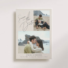 Parker Zwei-Foto-Hochzeit sparen das Datum Save The Date