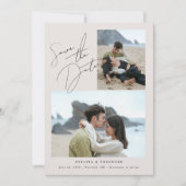 Parker Zwei-Foto-Hochzeit sparen das Datum Save The Date (Vorderseite)