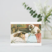 Parkers Ginger Tonic Sleeping Girl with Dog Postkarte (Stehend Vorderseite)