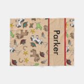 Parkers personalisierte Cowboy-Decke Fleecedecke (Vorderseite (Horizontal))