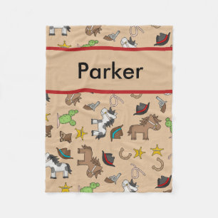 Parkers personalisierte Cowboy-Decke Fleecedecke