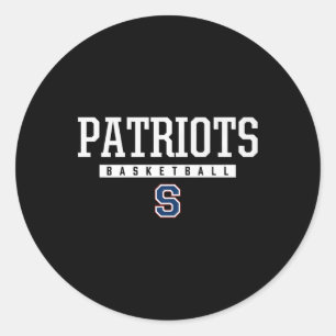 Parkersburg South Patriots Logo Basketball Hs Runder Aufkleber