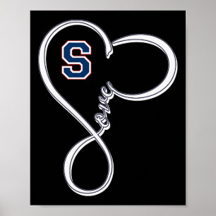 Parkersburg South Patriots Logo Infinity Liebe Hs Poster