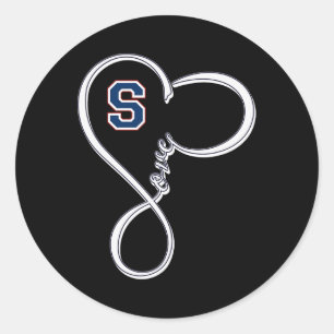 Parkersburg South Patriots Logo Infinity Liebe Hs Runder Aufkleber