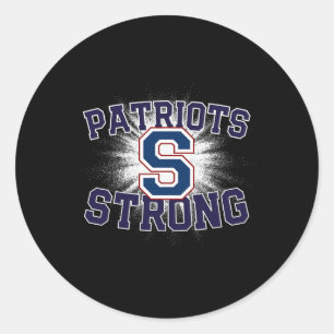 Parkersburg South Patriots Logo Strong Flag Hs Runder Aufkleber