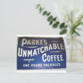 Parke's Coffee Sign Postkarte (Stehend Vorderseite)