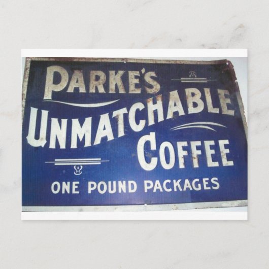 Parke's Coffee Sign Postkarte (Vorderseite)