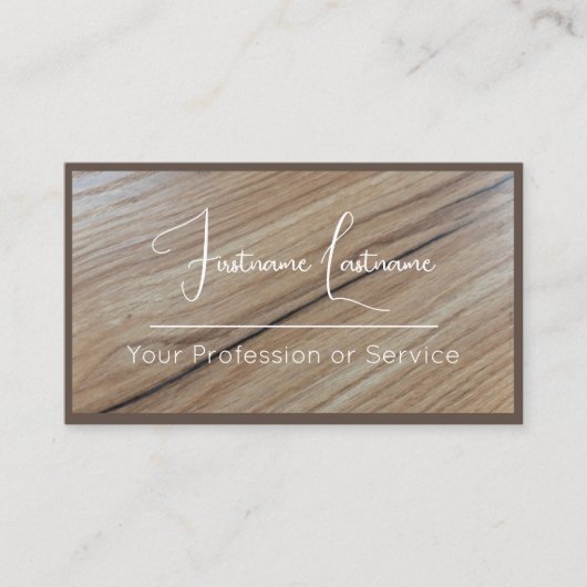 Parkettboden aus Bio, 100% Naturholz Visitenkarte (Vorderseite)