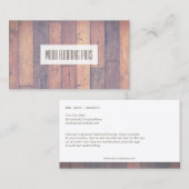 Parkettboden | Carpentry Visitenkarte (Vorne/Hinten)