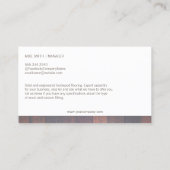 Parkettboden | Carpentry Visitenkarte (Rückseite)