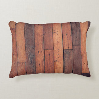 Parkettmuster aus Holz Dekokissen