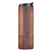 Parkettmuster aus Holz Thermosbecher (Nach links gedreht)