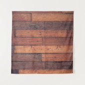 Parkettmuster aus Holz Wandteppich (Vorderseite (Horizontal))