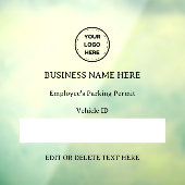 Parkgenehmigungsfahrzeug-ID für benutzerdefinierte Fensteraufkleber (Blatt 3)