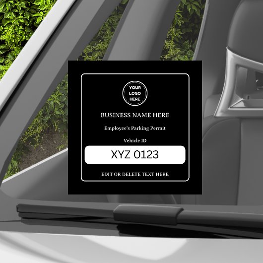 Parkgenehmigungsfahrzeug-ID für benutzerdefinierte Fensteraufkleber