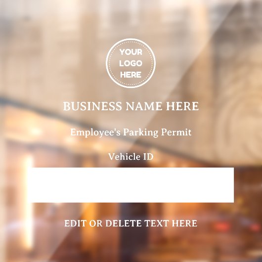 Parkgenehmigungsfahrzeug-ID für benutzerdefinierte Fensteraufkleber (Blatt 2)